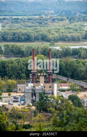 Red Wing, Minnesota. La centrale de la Red Wing construite dans les années 1940 comme une centrale au charbon a été convertie pour brûler du combustible dérivé des déchets. R Banque D'Images