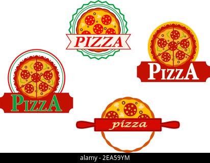 Banderoles et emblèmes italiens pour le café et le menu conception Illustration de Vecteur