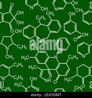 Science de la chimie fond transparent avec différentes formules Illustration de Vecteur