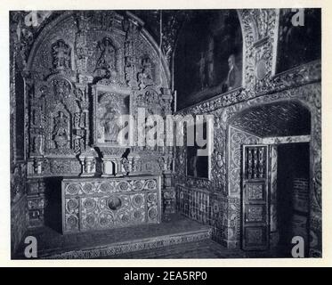 Art mexicain.table de la Chapelle le reliquaire de Saint-Joseph.ancien Couvent De Tepotzotlan.XVIIIe siècle.style baroque.Entirement doré et décoré Banque D'Images