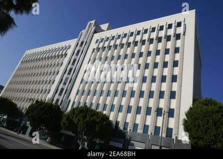 Los Angeles, Californie, États-Unis 7 février 2021 UNE vue générale de l'atmosphère de tournage lieu de Commerce Bank of Beverly Hills dans la télévision sitcom 'The Beverly Hillbillies' au 5055 Wilshire Blvd le 7 février 2021 à Los Angeles, Californie, États-Unis. Photo par Barry King/Alay stock photo Banque D'Images