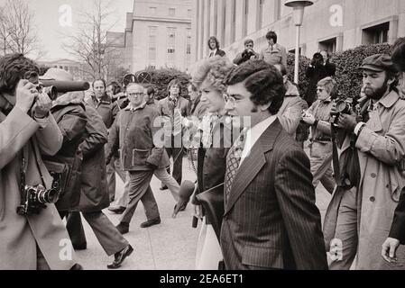 Actes d'accusation de Watergate devant le tribunal de district des États-Unis. ÉTATS-UNIS. 1974 mars 1. Banque D'Images