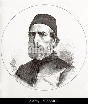 Ibrahim Edhem Pasha (1819-1893), homme d'un grand vizir ottoman entre 5 février 1877 et 11 janvier 1878 Banque D'Images