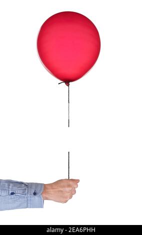 Oups. Main avec bulle sur corde cassée. Concept. Banque D'Images
