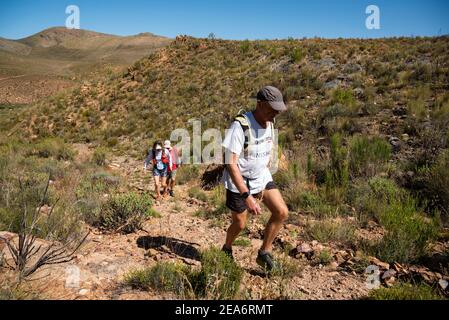 Randonnée pédestre sur le sentier Leopard, Baviaanskloof, Afrique du Sud Banque D'Images