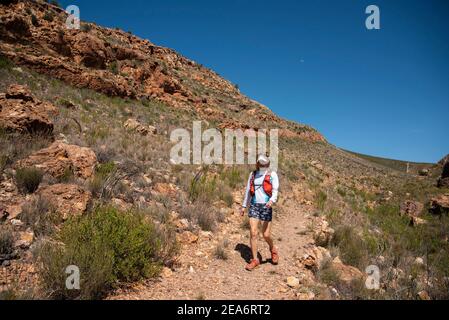 Randonnée pédestre sur le sentier Leopard, Baviaanskloof, Afrique du Sud Banque D'Images