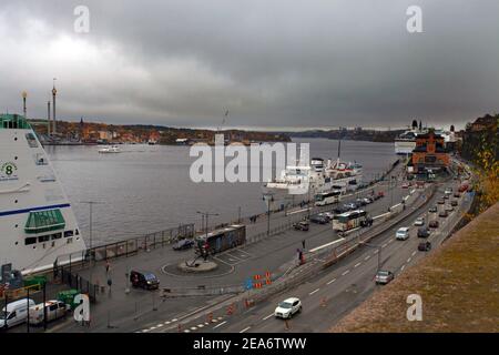 Terminal de ferry Stockholm, Suède, Europe en automne Banque D'Images