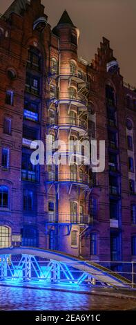 Hambourg, Allemagne - septembre 07 2017 : projet d'art Blue Port de Michael Batz dans la Speicherstadt Banque D'Images