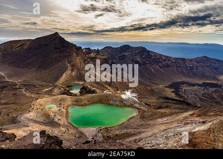 Belle photo de Tongariro Alpine Crossing en Nouvelle-Zélande Banque D'Images