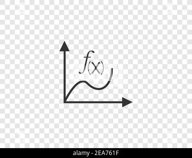 Illustration vectorielle. Icône de graphique de fonction mathématique Illustration de Vecteur