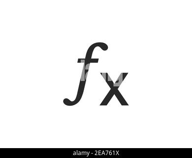 Illustration vectorielle. Icône de graphique de fonction mathématique Illustration de Vecteur