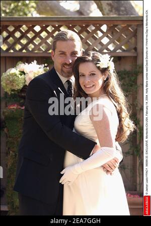 © Jadran Lazic/ABACA. 56099-33. Montecito-CA-États-Unis. 14 février 2004. Holly Marie peignes wed David Donoho à la Saint Valentin à Montecito-CA. Banque D'Images