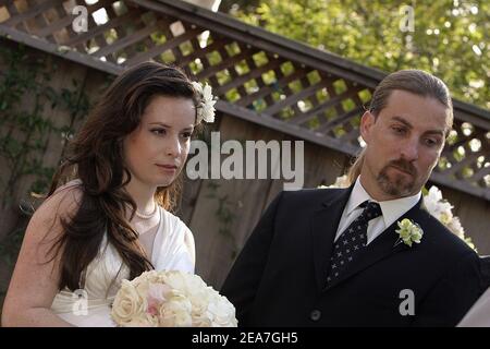 © Jadran Lazic/ABACA. 56099-19. Montecito-CA-États-Unis. 14 février 2004. Holly Marie peignes wed David Donoho à la Saint Valentin à Montecito-CA. Banque D'Images