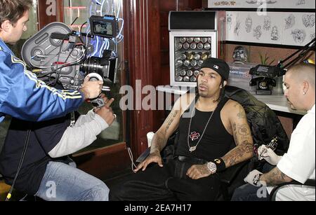 Lil' Flip sur l'ensemble de la musique jeu vidéo sur Los Angeles-CA, 18 février 2004 (en photo: Li Flip) photo par Jason Merritt/ABACA Banque D'Images