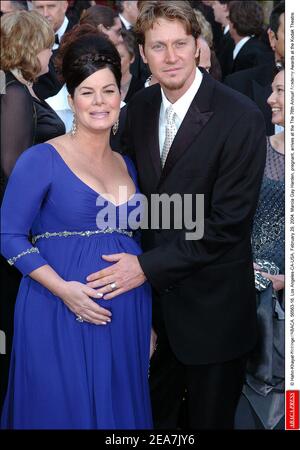 L'actrice enceinte Marcia gay Harden arrive au 76e Annual Academy Awards le dimanche 29 février 2004 au Kodak Theatre de Los Angeles-CA. (Photo : Marcia gay Harden) photo de Hahn-Khayat-Nebinger/ABACA Banque D'Images