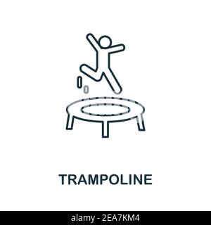 Icône trampoline. Un élément simple de la collection de parcs d'attractions. Icône de trampoline créative pour la conception de sites Web, les modèles, les infographies et plus encore Illustration de Vecteur