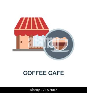 Icône du café plat. Un élément de couleur simple de la collection de café. Icône Creative Coffee Cafe pour la conception Web, les modèles, les infographies et bien plus encore Illustration de Vecteur