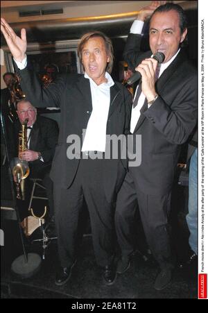 Le réalisateur français Alexandre Arcady à l'après-fête après la première de Mariage Mixte à Paris-France le 4 mai 2004. Photo de Bruno Klein/ABACA. Banque D'Images