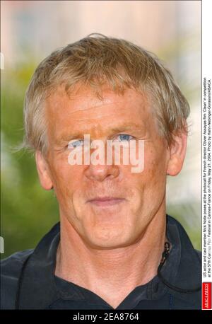 NICK Nolte, acteur et acteur AMÉRICAIN, pose au photocall pour le réalisateur français Olivier Assayas film ïClean en compétition au 57e Festival de Cannes le vendredi 21 mai 2004. Photo de Hahn-Nebinger-Gorassini/ABACA. Banque D'Images