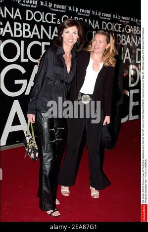 Caroline Barclay arrive à la fête de Dolce Gabbana qui a lieu dans la salle VIP de l'hôtel Palm Beach à Cannes-France le 21 mai 2004 lors du 57e Festival de Cannes. Photo de Gorassini-Hahn-Nebinger/ABACA. Banque D'Images