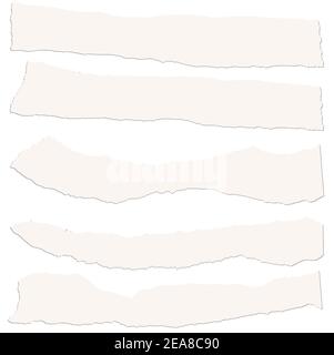 collection de cinq morceaux de papier de couleur marron Illustration de Vecteur