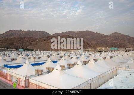 Mina à l'heure de la journée, Makkah, Arabie saoudite, Hajj août 2019 Banque D'Images