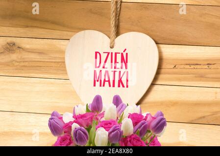 Fleurs et fête des mères en Pologne Banque D'Images