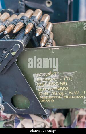 LANGKAWI, MALAISIE - 31 mars 2019 : balles à l'intérieur d'un Ammo Bo Banque D'Images