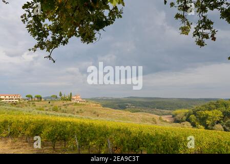 Paysage près de Florence en Toscane, Italie Banque D'Images