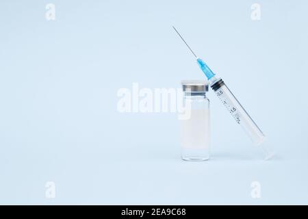 pots médicaux, mocap. sur fond bleu. espace de copie Banque D'Images