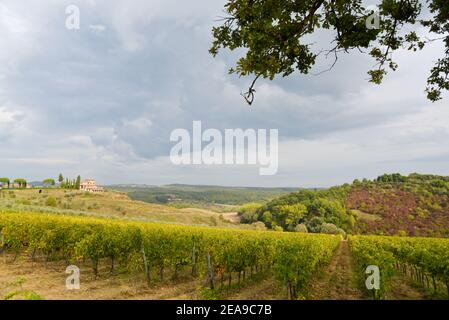 Paysage près de Florence en Toscane, Italie Banque D'Images