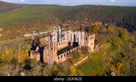 Ruines du monastère de Limbourg, route des vins du Palatinat, Bad Duerkheim, route des vins allemande, Forêt du Palatinat, Rhénanie-Palatinat, Allemagne Banque D'Images