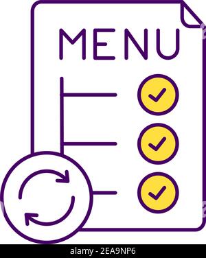 Optimisation du menu icône de couleur RVB Illustration de Vecteur