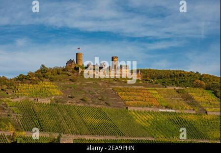 Château de Tdurant au-dessus d'Alken, Moselle, Rhénanie-Palatinat, Allemagne Banque D'Images