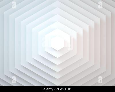 Arrière-plan graphique numérique abstrait avec installation hexagons, vue avant. illustration du rendu 3d Banque D'Images