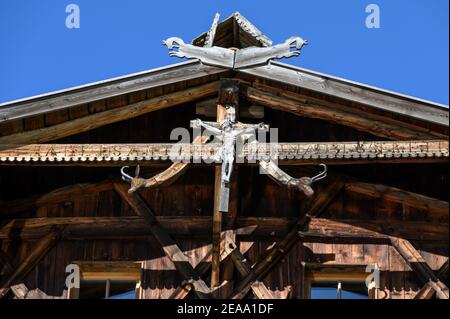 Italie, Trentin-Tyrol du Sud, Haut-Adige, Tyrol du Sud, Vinschgau, Alpes de l'Ötztal, Schnalstal, Schnals, Val Senales, réservoir de Vernagt, automne, Tiesenhof Banque D'Images