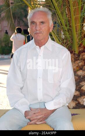 L'acteur britannique Terence Stamp pose à un photocall lors du 5ème Festival International du film de Marrakech, au Maroc, le 12 novembre 2005. Photo de Bruno Klein/ABACAPRESS.COM Banque D'Images