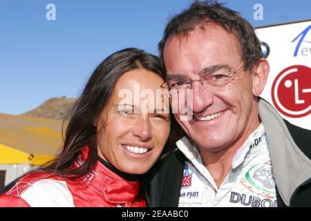 Jean-Pierre Pernaut et Nathalie Marquay assistent à la conférence de presse du Trophée Andros à Val Thorens, Alpes françaises, le 19 novembre 2005. Photo de Gerald Holubowicz/ABACAPRESS.COM Banque D'Images