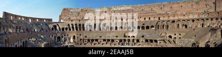 panorama de l'intérieur du Colisée à Rome, Italie Banque D'Images