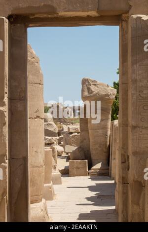 Temple de Karnak à Louxor, Egypte. Banque D'Images