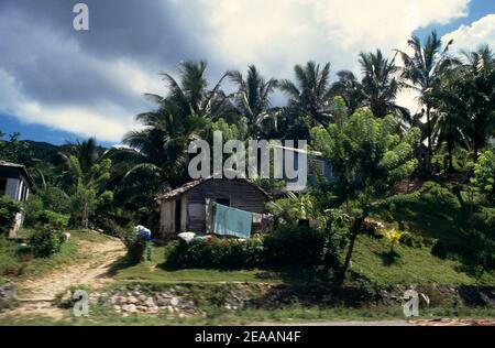Samana République Dominicaine Maisons locales Banque D'Images