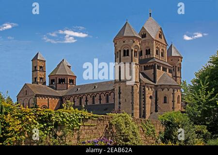 Maria Laach, église monastère, ordre bénédictin, Rhénanie-Palatinat, Allemagne Banque D'Images