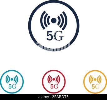 5g logo vecteur templateVector technologie icône réseau signe 5G Illustration de Vecteur