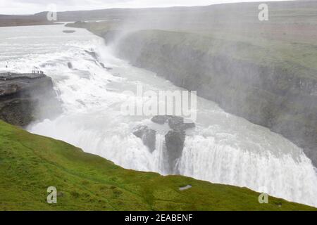 Gullfoss, une partie de l'anneau d'or, rivière Hvita, Haukadalur, sud-ouest de l'Islande Banque D'Images