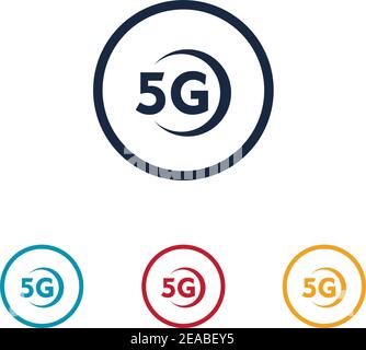 5g logo vecteur templateVector technologie icône réseau signe 5G Illustration de Vecteur