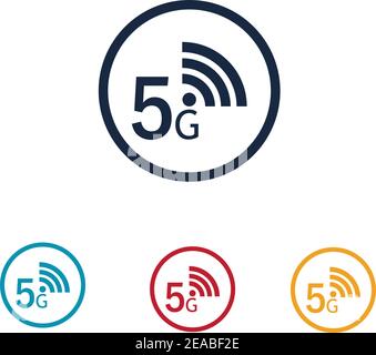 5g logo vecteur templateVector technologie icône réseau signe 5G Illustration de Vecteur