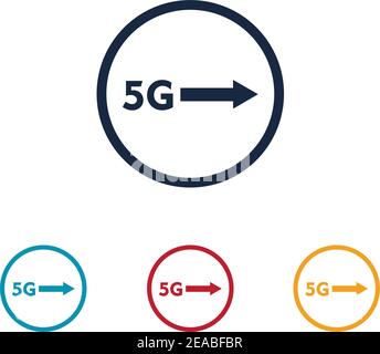 5g logo vecteur templateVector technologie icône réseau signe 5G Illustration de Vecteur