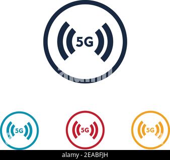 5g logo vecteur templateVector technologie icône réseau signe 5G Illustration de Vecteur