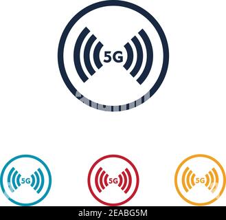 5g logo vecteur templateVector technologie icône réseau signe 5G Illustration de Vecteur