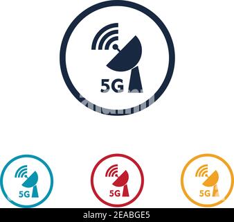 5g logo vecteur templateVector technologie icône réseau signe 5G Illustration de Vecteur